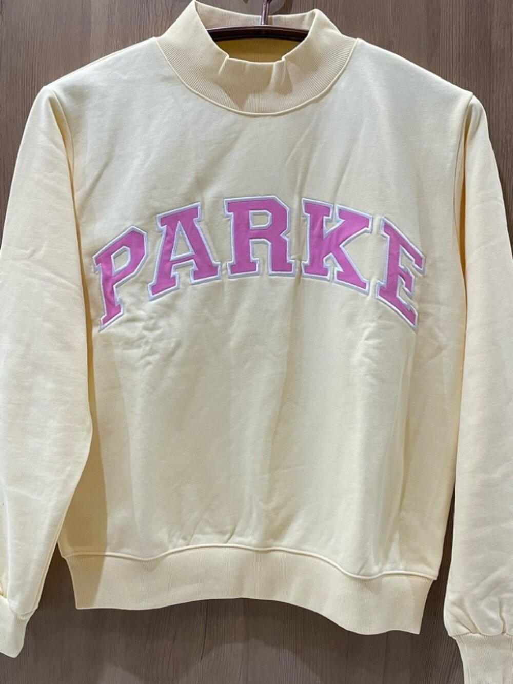PARKE Yellow Sweatshirt with Pink Accents